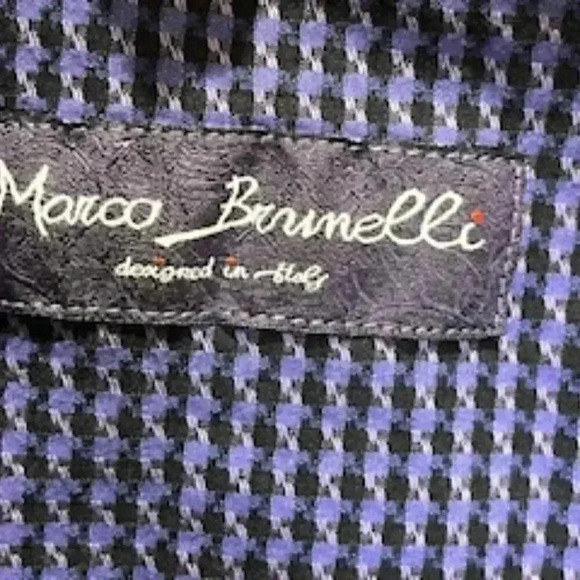 Marco Brunelli Long Sleeve Button Up Shirt‎ W/ Contrasting flip Cuffs Mens Sz XL - Picture 9 of 10